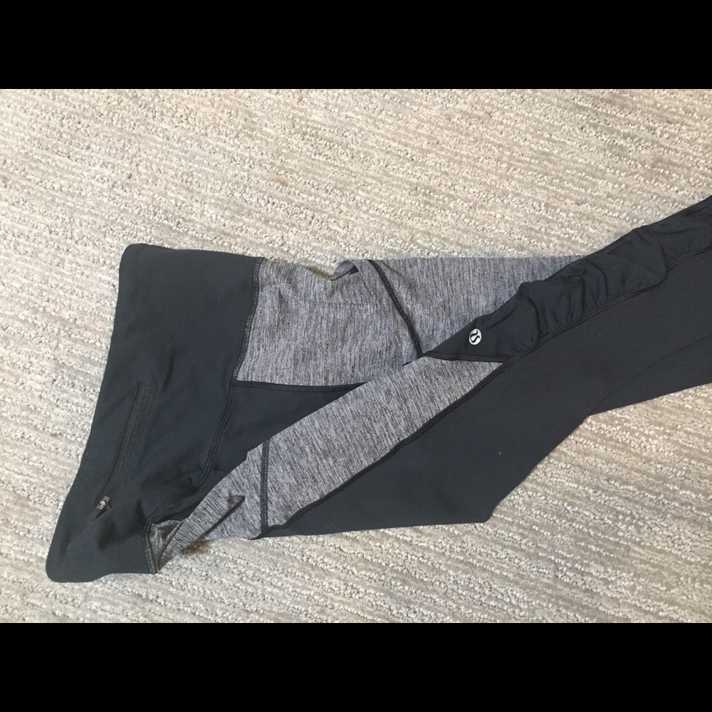 lululemon Grey black high waisted running pants